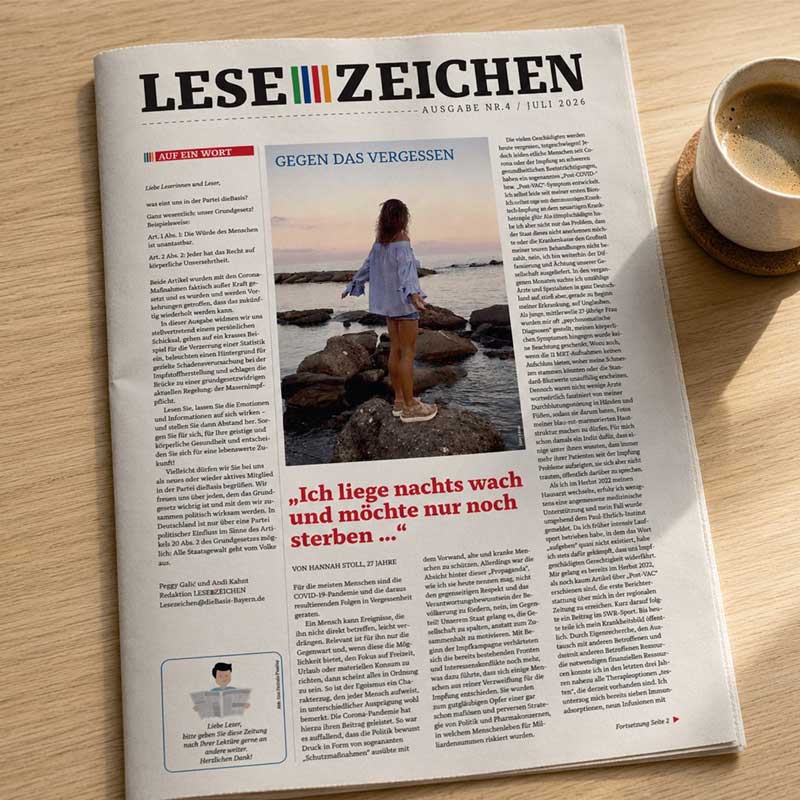 Titelseite der LESEZEICHEN Ausgabe Nr. 4 vom Juli 2026